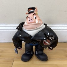 NWT Vintage Harley Davidson Hog Pig Biker Applause Collectible Figure - 10' picture
