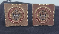 Vtg 1972 Goldtone Democratic National Convention Commemorative Cuff Links Set picture