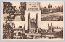 Vintage 1951 Greetings from Cambridge England Postcard Frith Series picture
