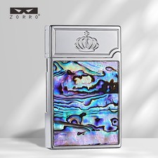 ZORRO Kerosene Lighter, Mother‑of‑Pearl Inlay, Crisp Ping Sound On Lid Opening picture