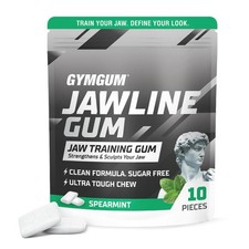 GYMGUM 10x Hard Jawline Gum, Jaw Exerciser, Trainer, 10 Count (Pack of 1) picture
