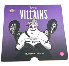 Disney Villains 2024 Wall Calendar, 12'' X 12'', 16-Month Pictorial Wall Decor picture