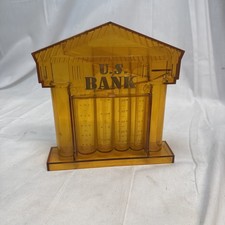 Vintage U.S. BANK J.S.N.Y. Plastic Coin Sorter Bank Made in Hong Kong picture