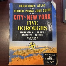1961 Hagstrom’s Atlas City Of New York Five Boroughs 10th Edition picture