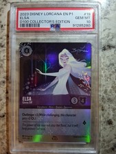 2023 Disney Lorcana EN P1 D100 Collector's Edition #19 Elsa PSA 10 GEM MINT picture