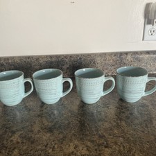 Home Essentials cosenza aqua mugs set of 4 picture