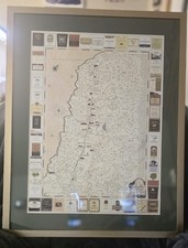 Vintage Expedition Napa Valley Winery Trail Map Custom Framed-  picture