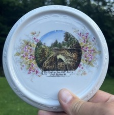 Antique ca1900 The Arch On Sea Cliff Drive Seal Harbor Me Porcelain Trivet 6” picture