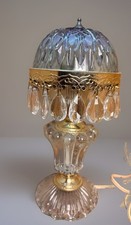 Vtg Michelotti Boudoir Lamp Teal Blue Green Made in France Style Regency Core picture