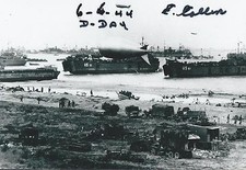 Ed Collins autographed 4x6 photo WW II D-Day European Theater RARE COA LOOK picture