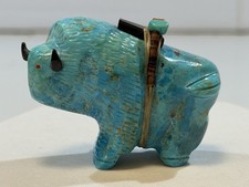 Zuni Turquoise Buffalo by Andres Quandelacy picture