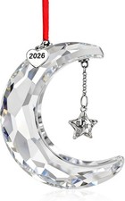 New in Original Box 100% SWAROVSKI Crystal Holiday Magic Moon Ornament picture