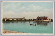 The Stadium And University Boat House Cambridge MA Posted Postcard TS-212 picture