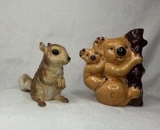 vintage ceramic koala bear and squirrel picture