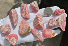 263g LOT 12 RHODOCHROSITE POLISHED TUMBLES TUMBLE TUMBLED STONES STONE AA PINK picture