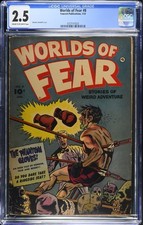 Worlds of Fear 8 CGC 2.5 Moldoff Phantom Boxer 1953 Fawcett Horror Comic Voodoo picture