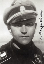 ALFRED HARGESHEIMER, Elite tank officer, hand-signed photo picture