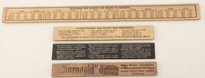 (4) Vintage Advertising Rulers - Portland Churngold Life Reynolds Silk Store  picture