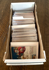 Huge Quality Lot of 300 Vintage Holidays Greetings Antique Postcards~4 Santa's picture