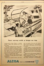 1946 Alcoa Aluminum Alloy Plane Pretty Girl Vintage Print Ad picture