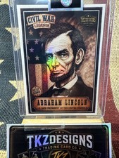 2026Tkzdesigns CivilWarLegendsPresident Abraham Lincoln ArtistSigned TradingCard picture