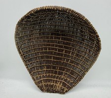 Old Large Yokuts Indian Winnowing Tray Basket with Old Tag picture