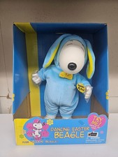 Vintage Gemmy Snoopy Dancing Easter Beagle Plush NIB Works Plays Rockin Beagle picture