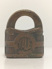 Vintage Sep. 24 1878 Heavy Yale Brass Padlock picture