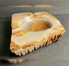 Greek Marble Ashtray - European Midcentury Sculpture VTG MCM Bought In Greece picture