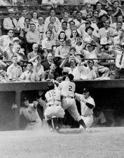 New York Yankees Red Rolfe and Buddy Rosar scramble to hold on to  .. Old Photo picture