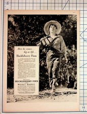 1939 Huckleberry Finn Mickey Rooney MGM Movie Ad Page Vintage Ephemera picture