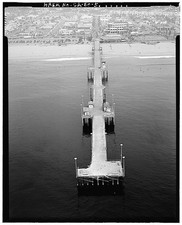 Huntington Beach CA 1950s Aerial View Municipal Pier Pacific Coast Highway picture
