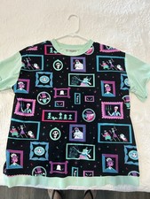 Disney Parks The Haunted Mansion Glow In The Dark Pajama Top Women's Medium picture