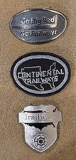 3 Vintage Continental Trailways Bus Driver Hat Badges picture