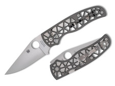 Spyderco Edgerati CPM-S30V Satin Plain Blade Gray Aluminum Handles C266ALP picture