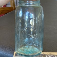 Scarce 11 DOT Quart Antique Aqua Fruit Jar Whitney Mason Pat’D 1858 RARE L@@K picture
