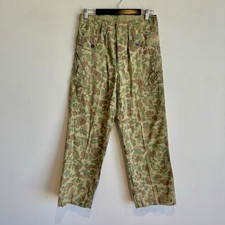 Original 1940s 1950s Dutch Army Frogskin Camo Trousers Pants picture