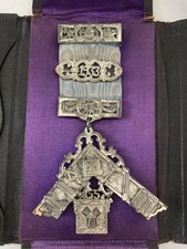 1934 Sterling Silver Masonic Past Master's Jewel Mt Moriah Lodge No.155 Lehmberg picture