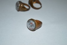 Vtg 1950's MLB Kansas City Athletics Goldtone Adjustable Premium Toy Ring SGA picture