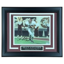 Shaun Alexander Autographed Alabama Crimson Tide Deluxe Framed 8x10 Photo picture