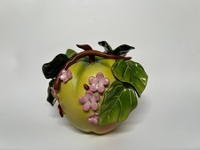 Katherine Houston Signed Porcelain Apple Hand Painted Perfect Condition picture