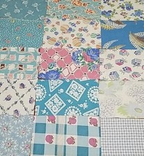 Antique Feedsack Samples, 15 All Different 8