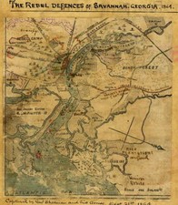 Attack On Ft. Pulaski. Savannah 1862 Map OLD PHOTO PRINT picture
