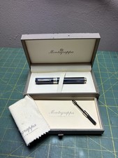 VTG MONTEGRAPPA 1912 BLUE CELLULOID SILVER 925 Fountain PEN picture