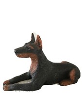 Castagna Italy Doberman Pinscher Dog Figurine Hard Resin Police Dog Puppy picture