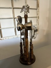 Vintage Price Import Taiwan Bar Tool Set Wood Stand Eagle Cocktail Barware picture