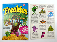 Original 1970s RALSTON FREAKIES Cereal Box Front/Back Panel Free Freakie Offer picture