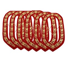 Masonic Regalia Shriners Premium Quality Chain Collars 6pcs Set Deal picture