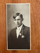 Handsome Young Man in Formal Wear 2 x 4 Antique Photo Portrait picture