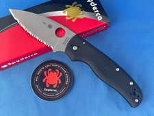 Spyderco C229SBK Shaman Lightweight Knife Black FRN CTS BD1N Serrated #156V picture